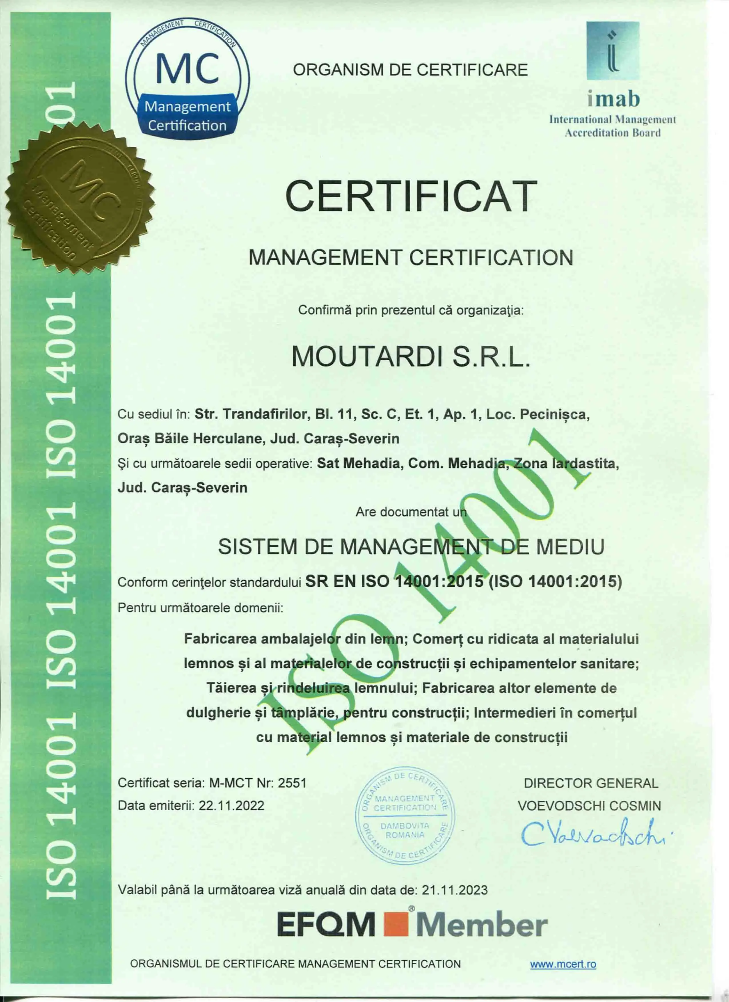 MOUTARDI ISO 14001